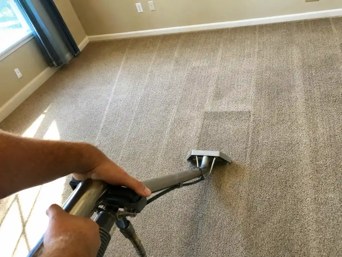 carpet cleaning technician on the job in Studio City, CA